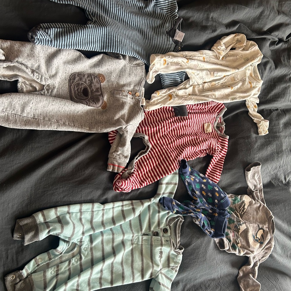 Baby boy bundle onesies and cozy outfits